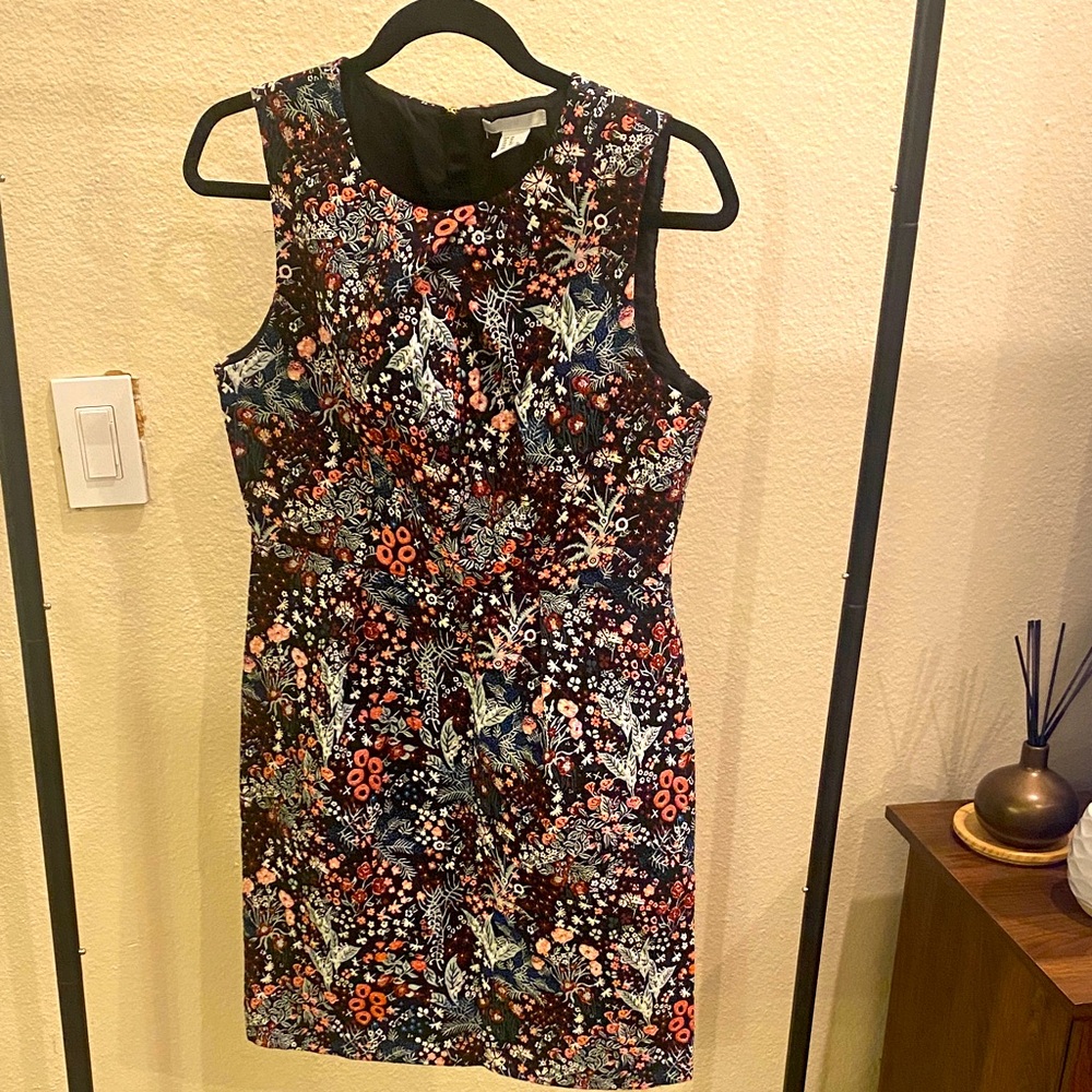 H&M Black Floral Mini Dress